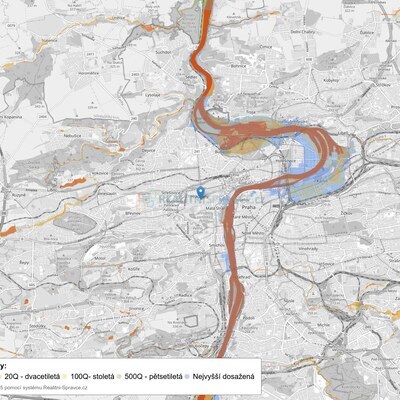 Mapa povodňových oblastí: obec