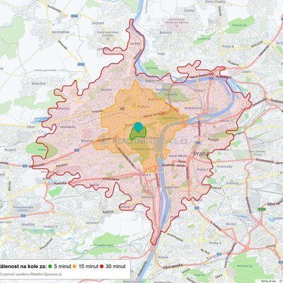 Dosažitelná vzdálenost: kolo
