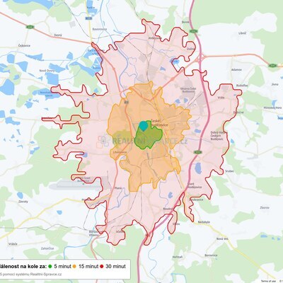 Dosažitelná vzdálenost: kolo